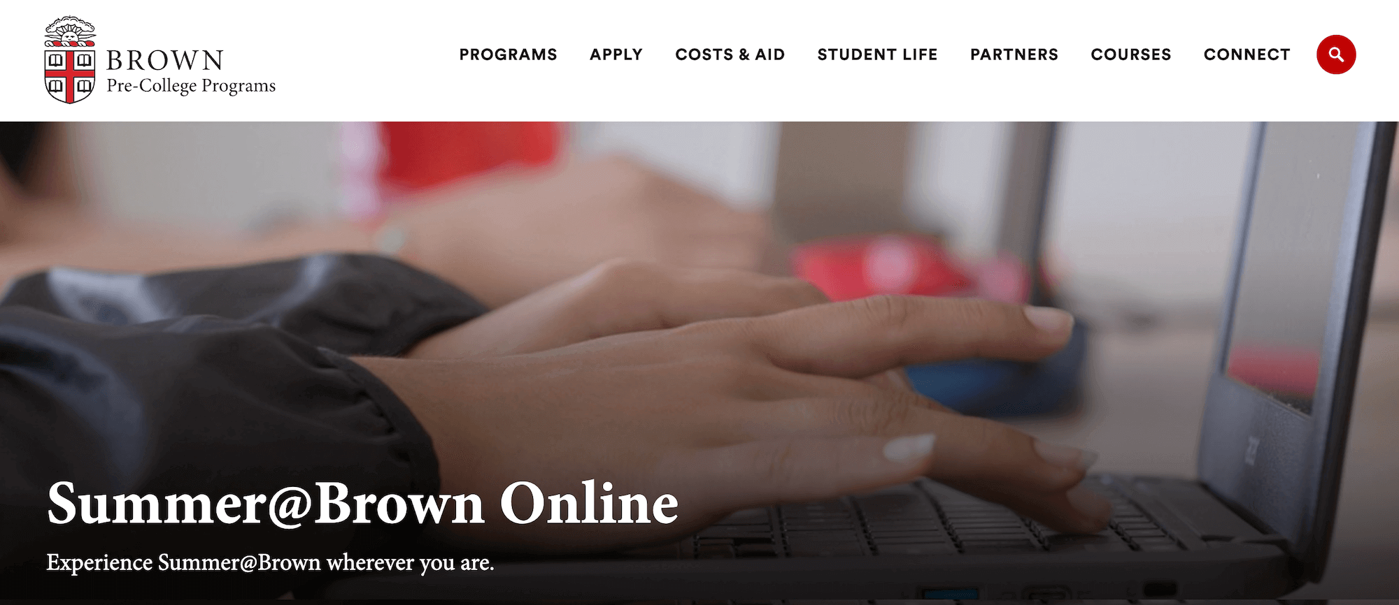 Brown Pre-College Programs homepage: Summer@Brown Online